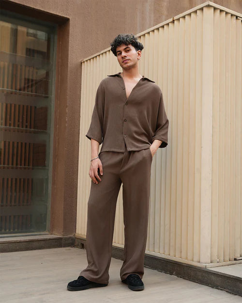 DOLMAN OLIVE TEXTURED CO-ORD SET NEW EDITION