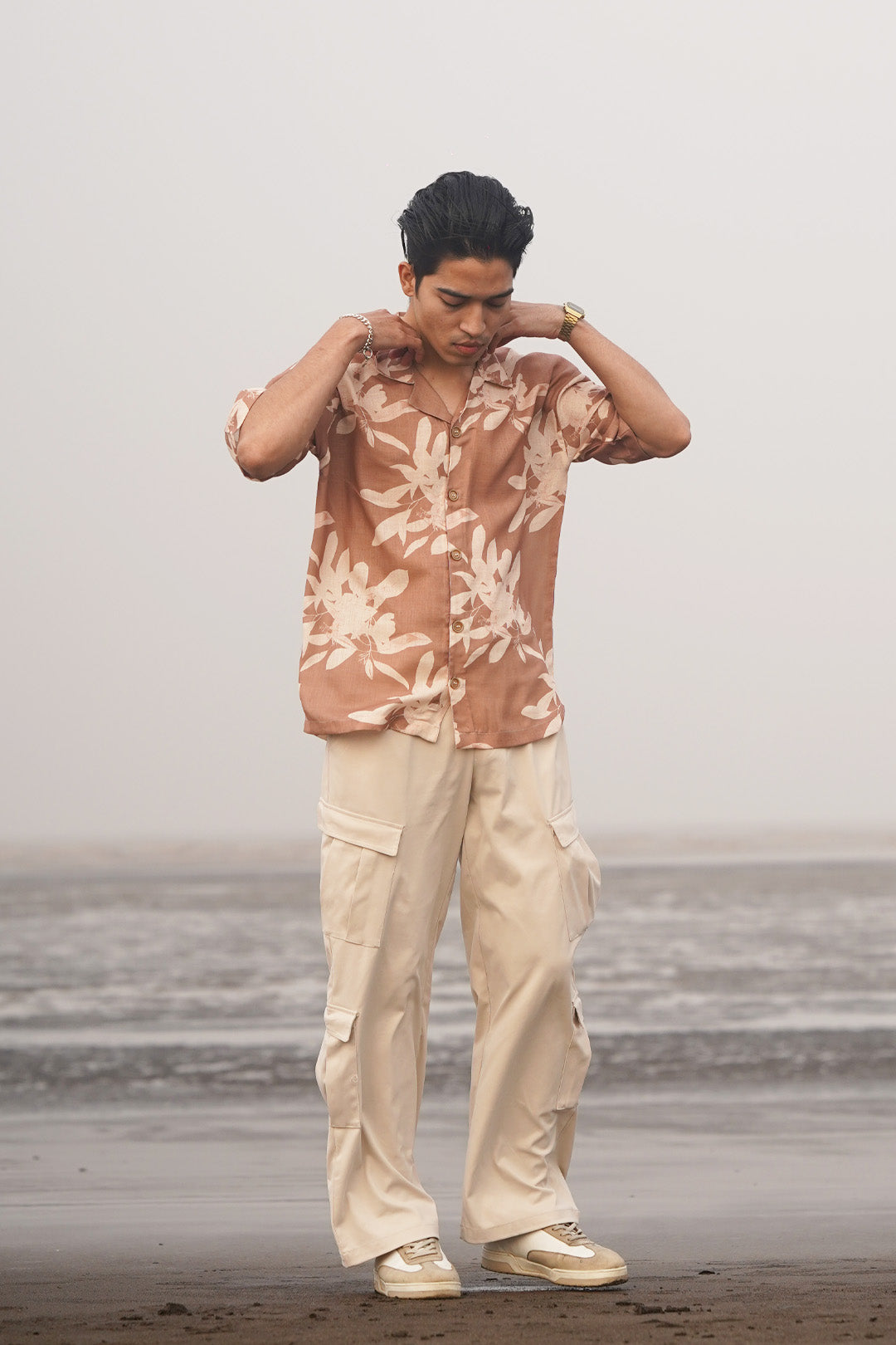 FLORAL LINEN BLEND SHIRT