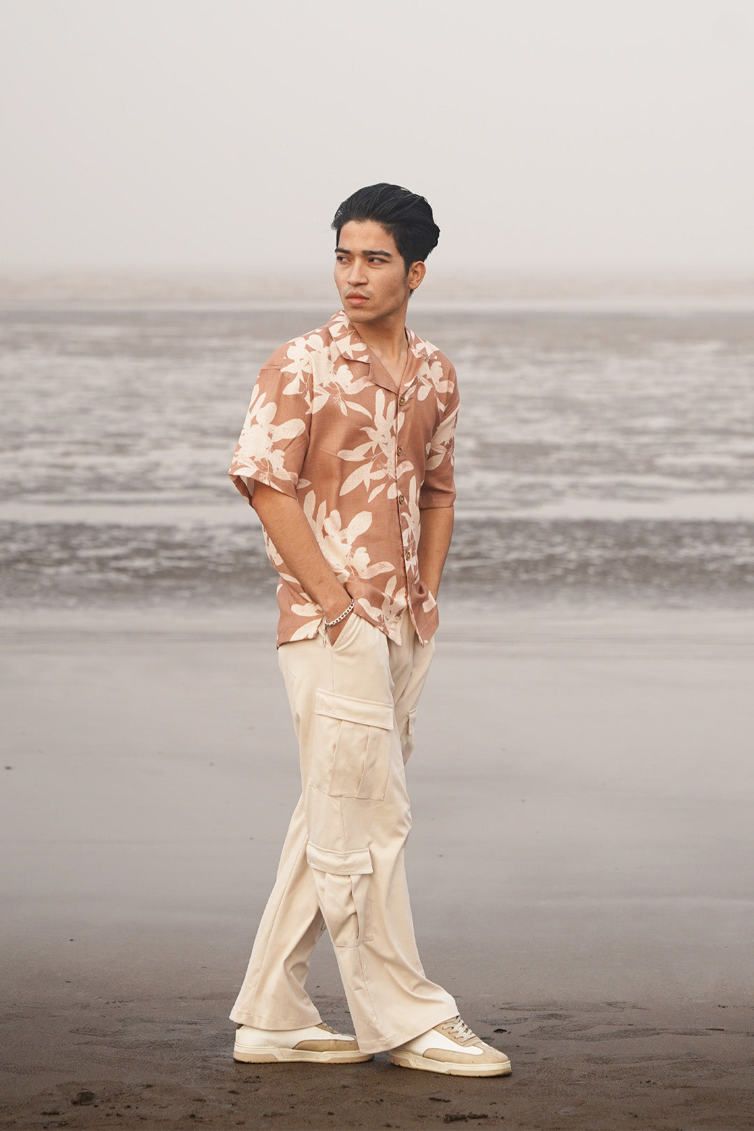 FLORAL LINEN BLEND SHIRT