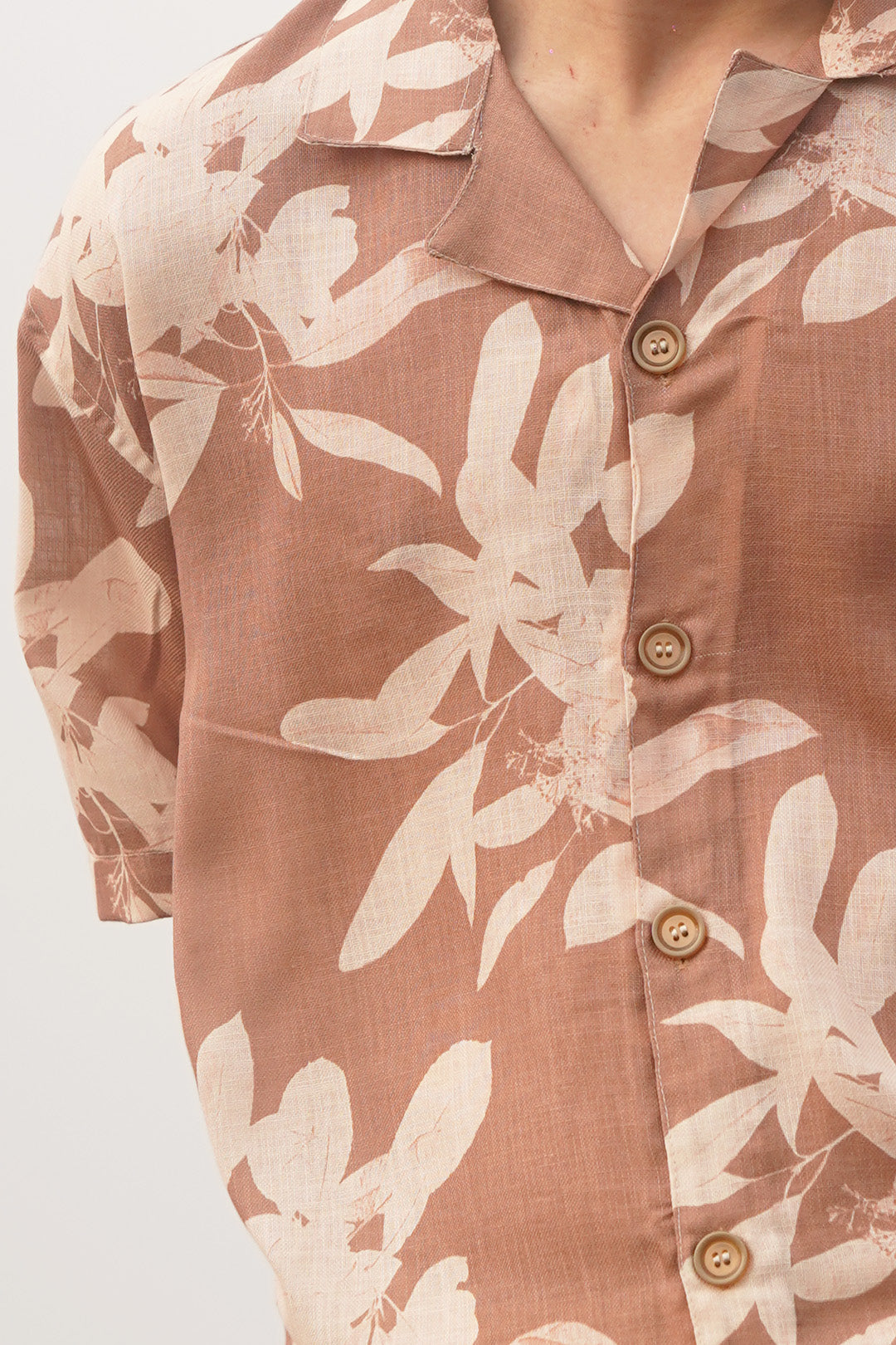 FLORAL LINEN BLEND SHIRT