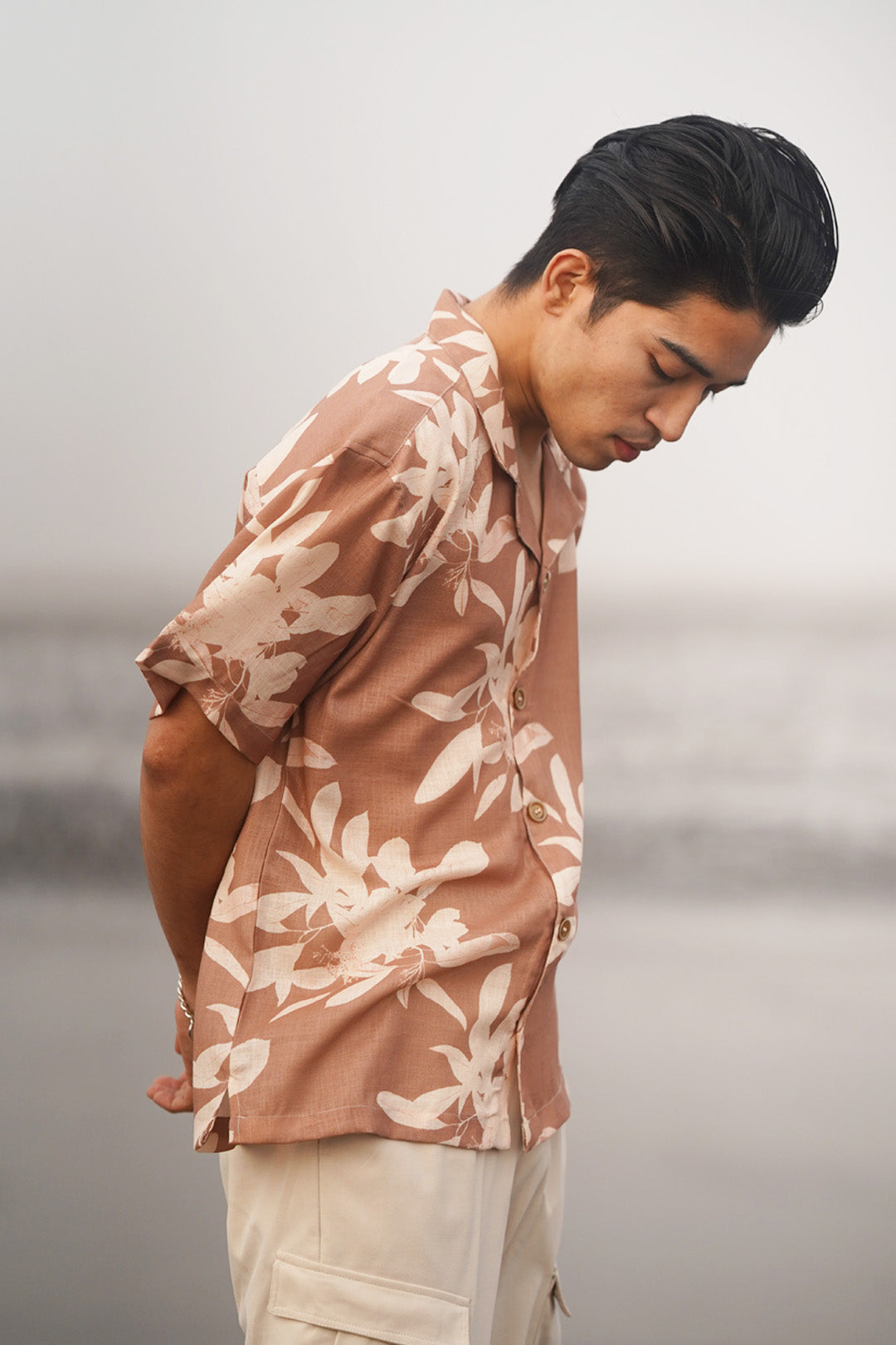 FLORAL LINEN BLEND SHIRT
