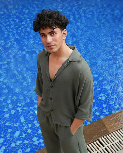 DOLMAN WHITE TEXTURED CO-ORD SET NEW EDITION