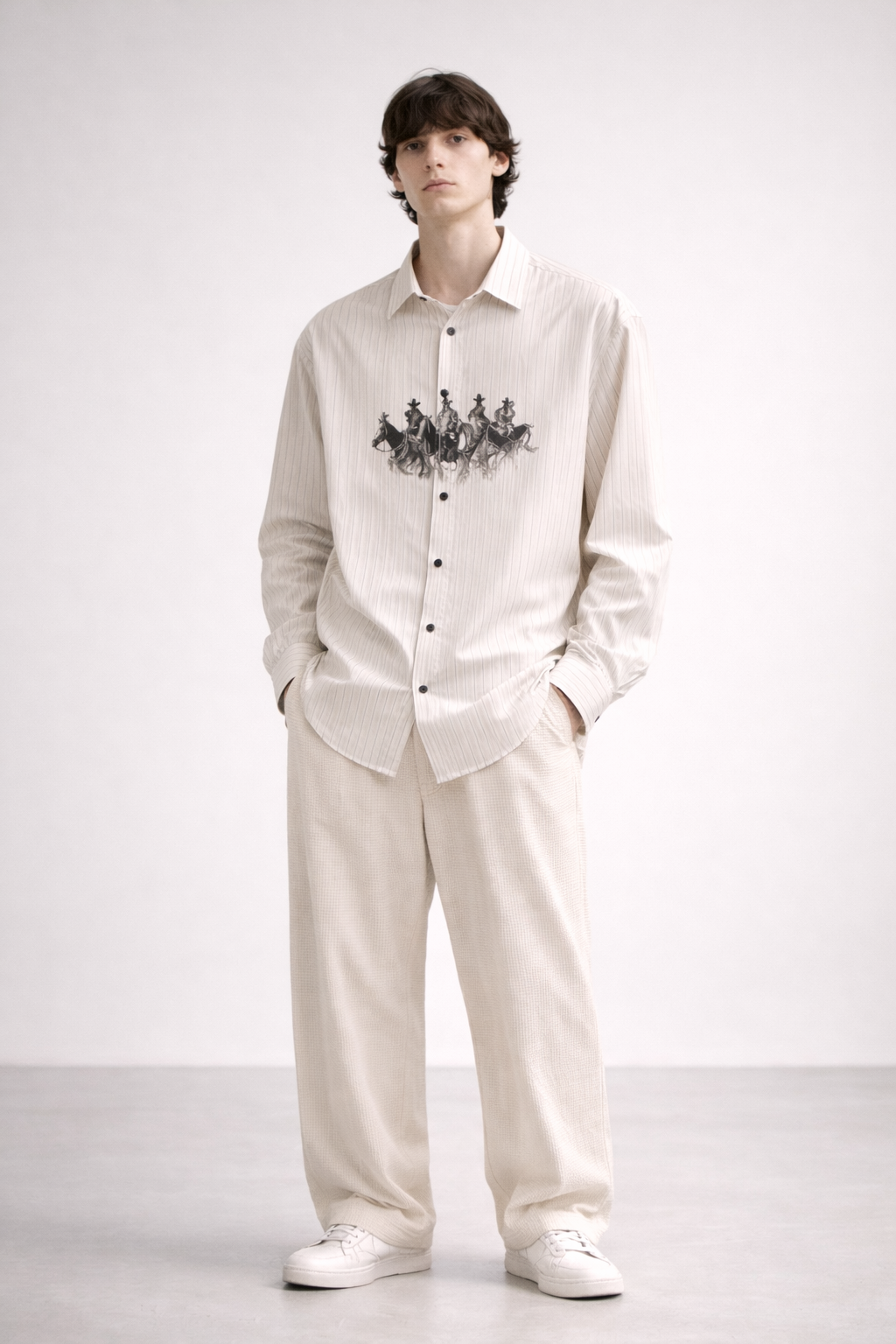 BLACK STRIPED FULL SLEEVE SHIRT