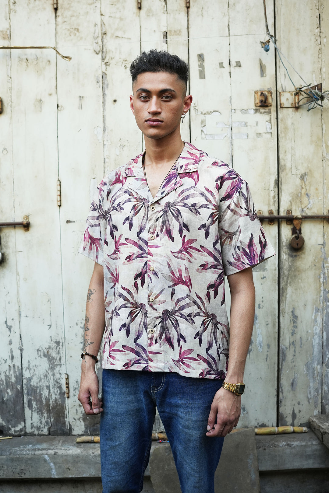 WILD FLOWER LINEN SHIRT