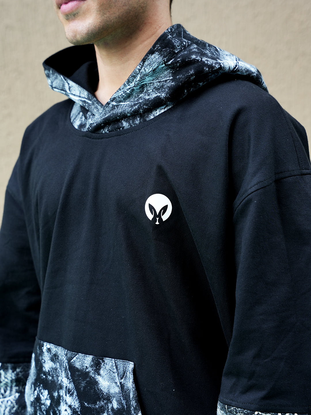 BLACK AND WHITE UNISEX HOODIE