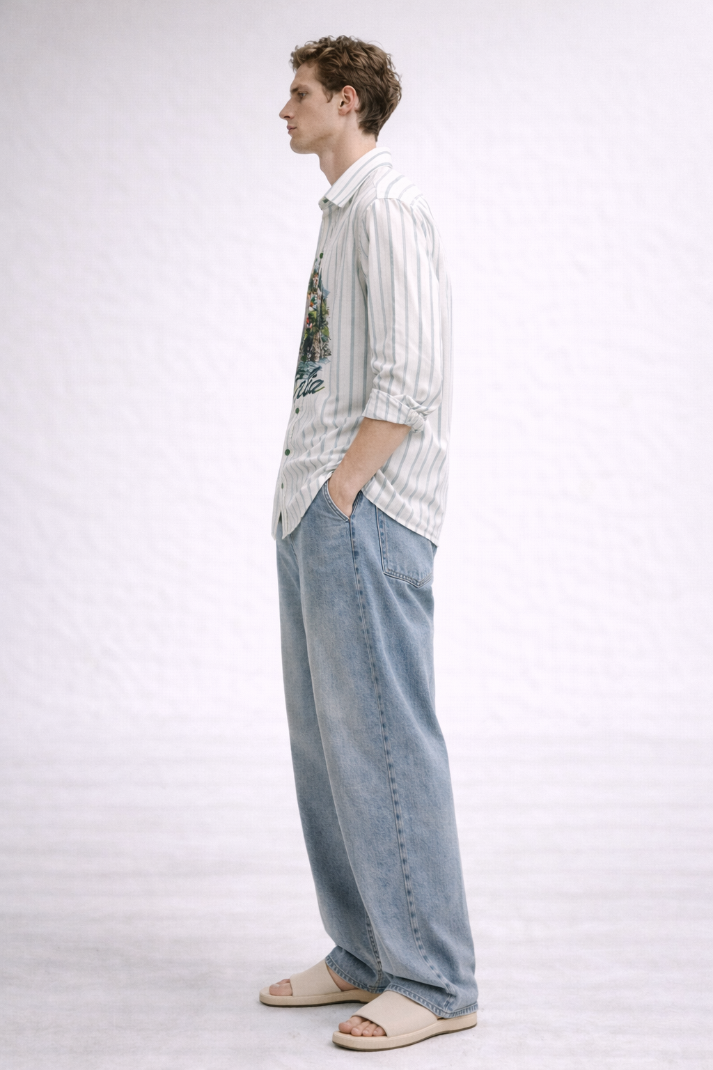 GREEN STRIPED FULLSLEEVE SHIRT