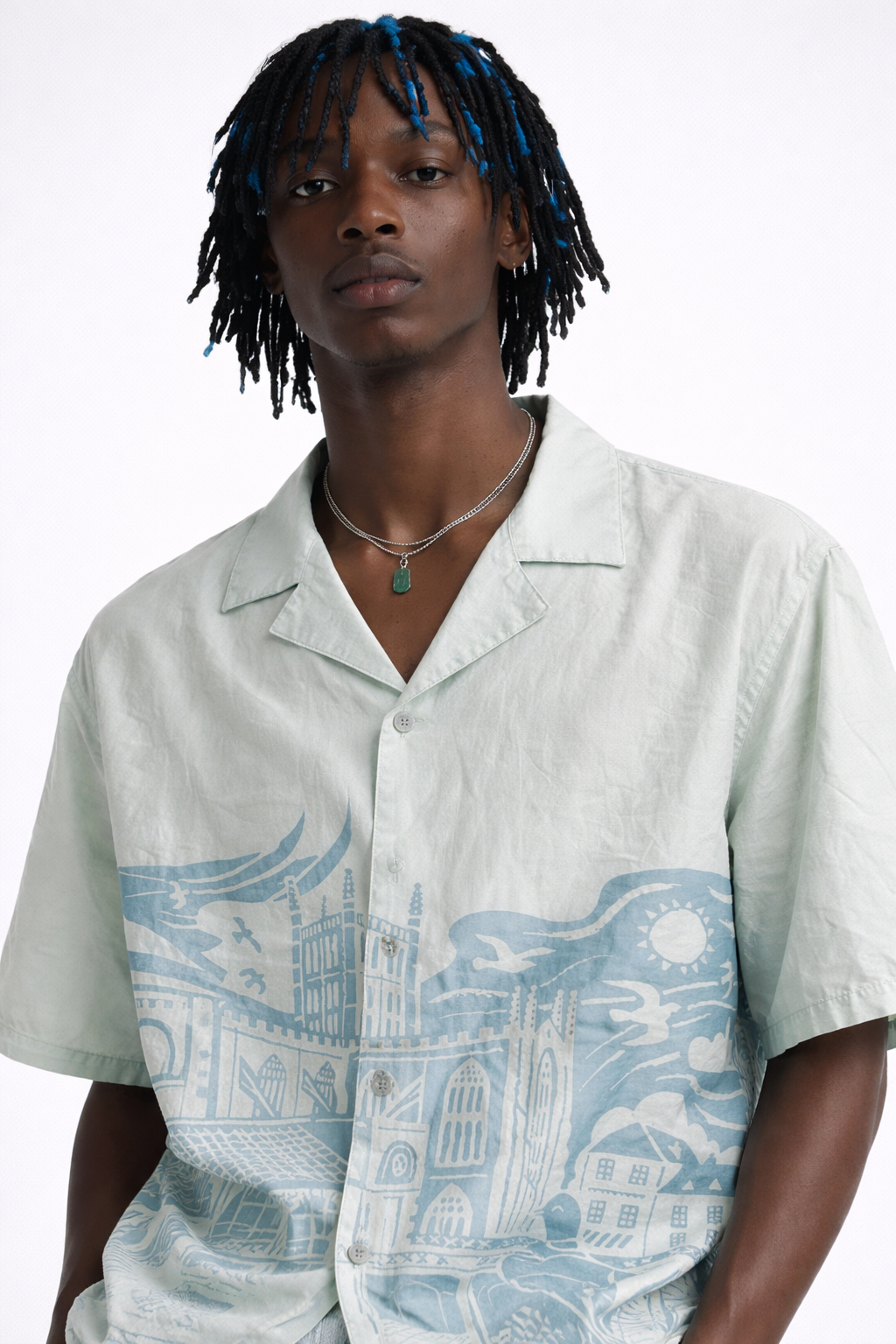 Coastal Blue crush effect shirt