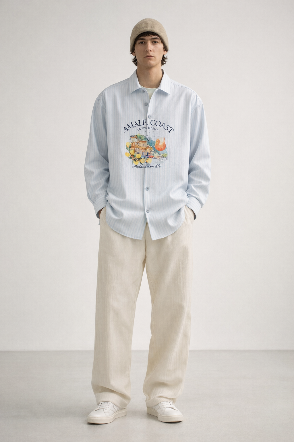 BLUE STRIPED FULL SLEEVE SHIRT