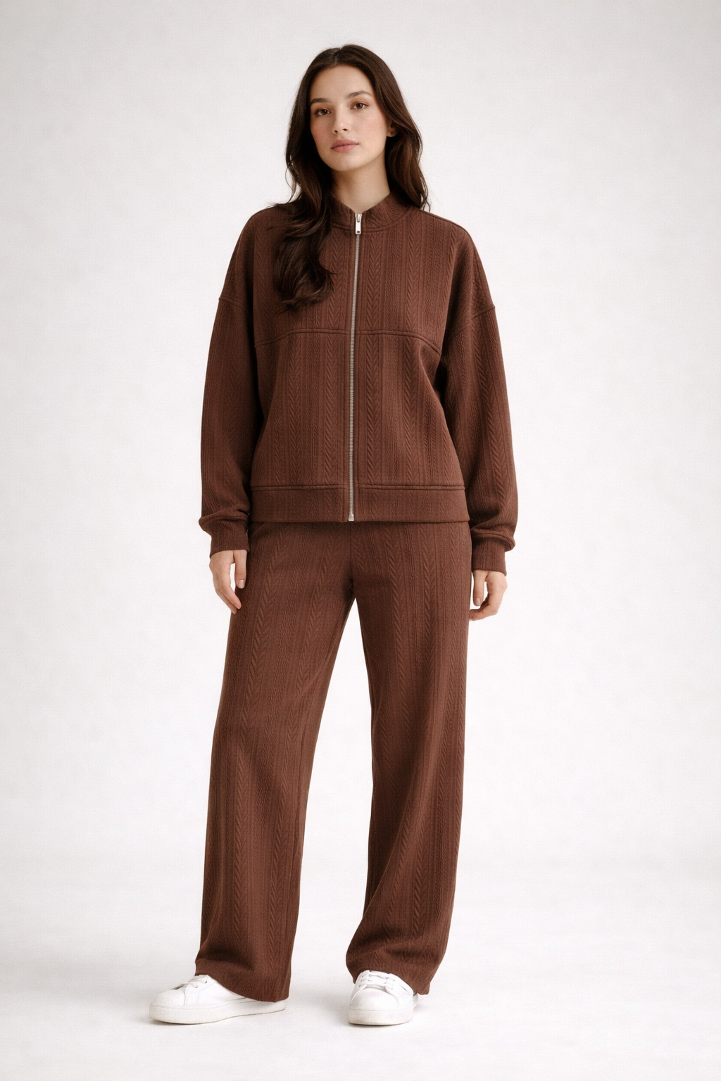 JACQUARD CREW NECK JACKET CO-ORD