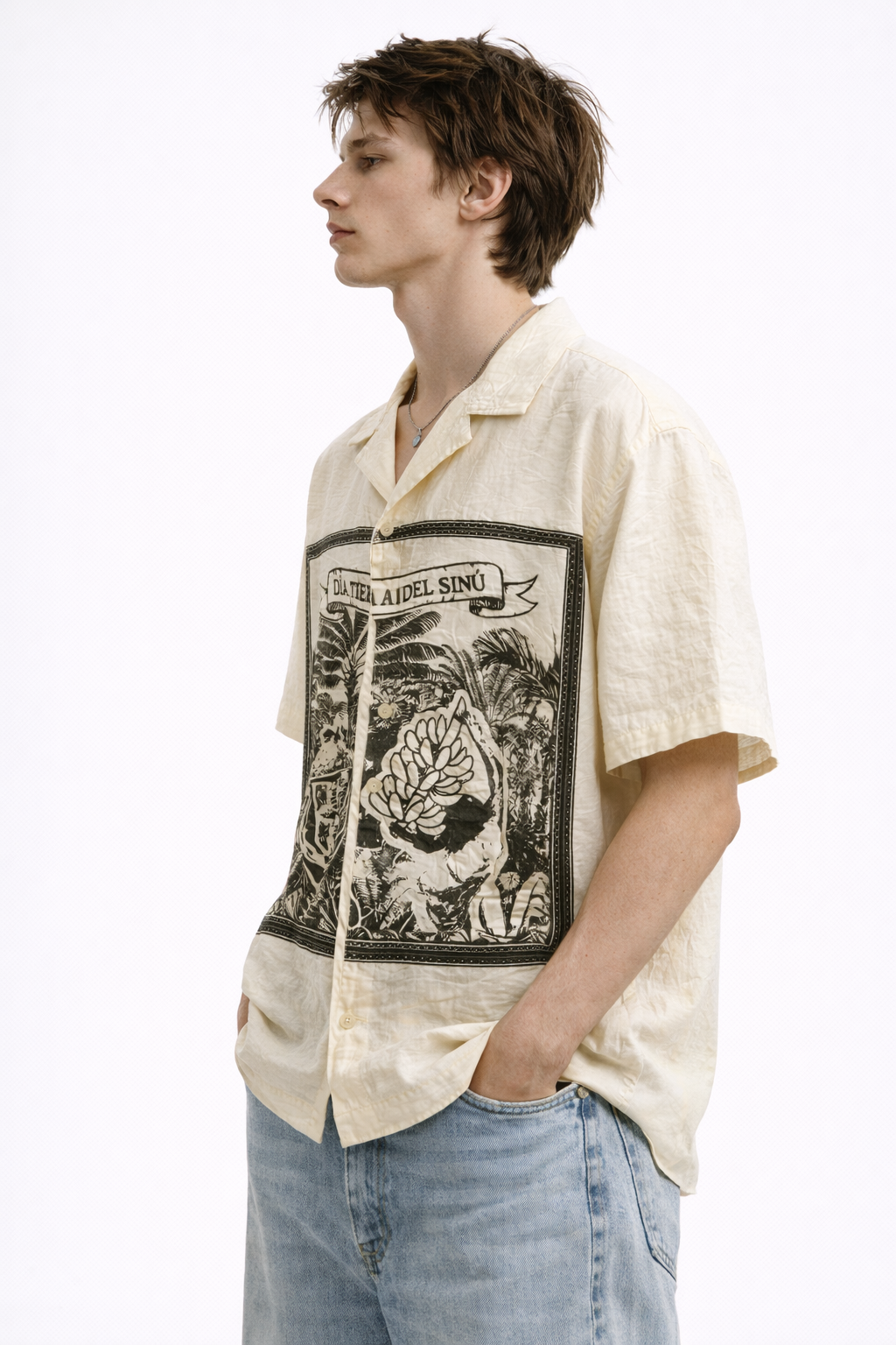 Warm crushed fabric shirt