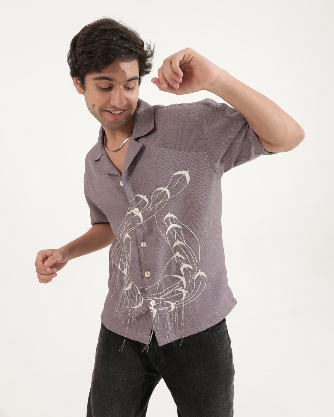 FLYING BIRDS EMBROIDERY SHIRT