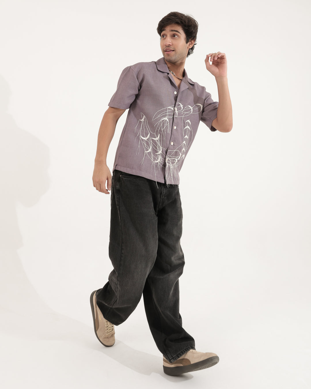 FLYING BIRDS EMBROIDERY SHIRT