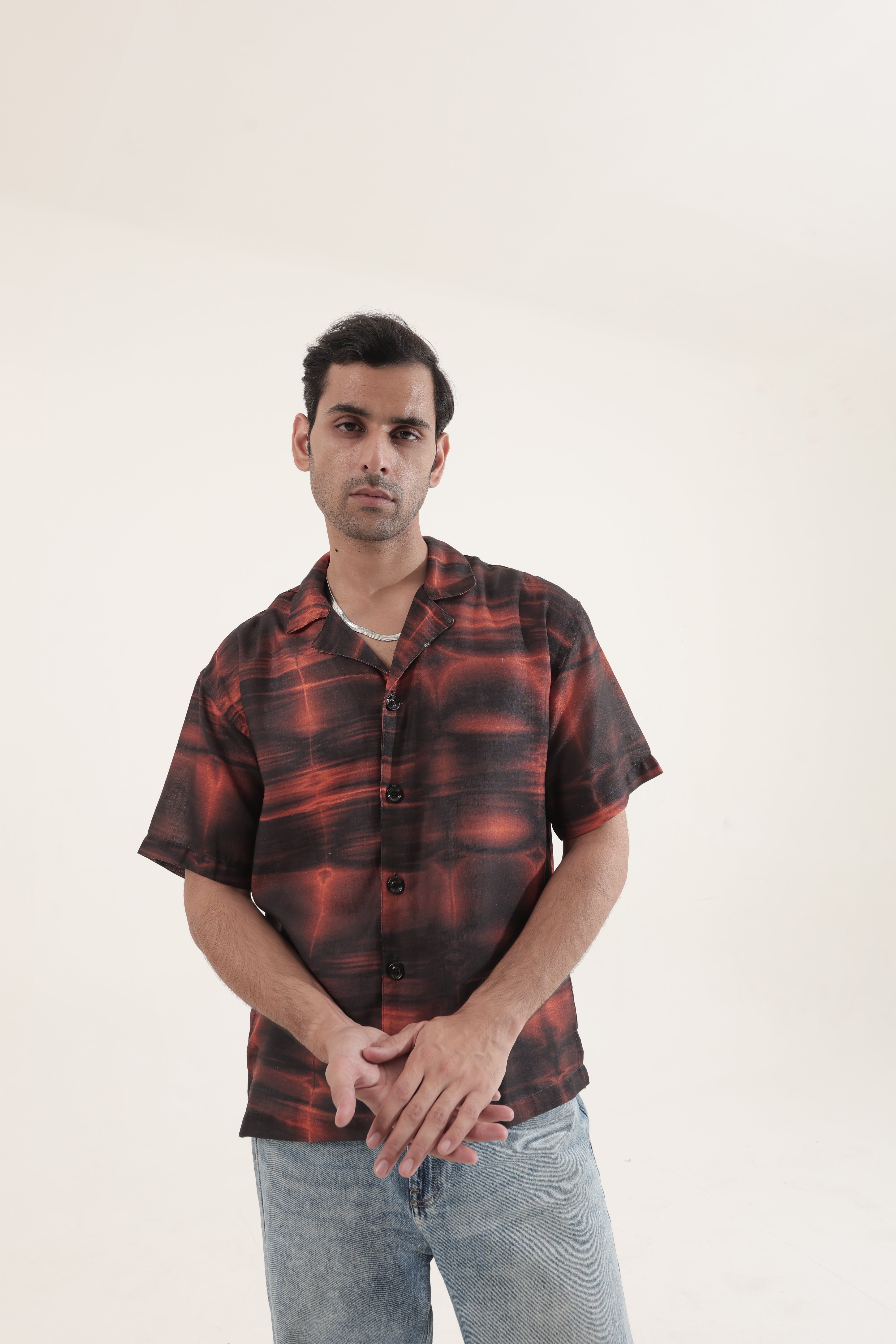 TIE AND DYE LINEN OVERSIZED SHIRT