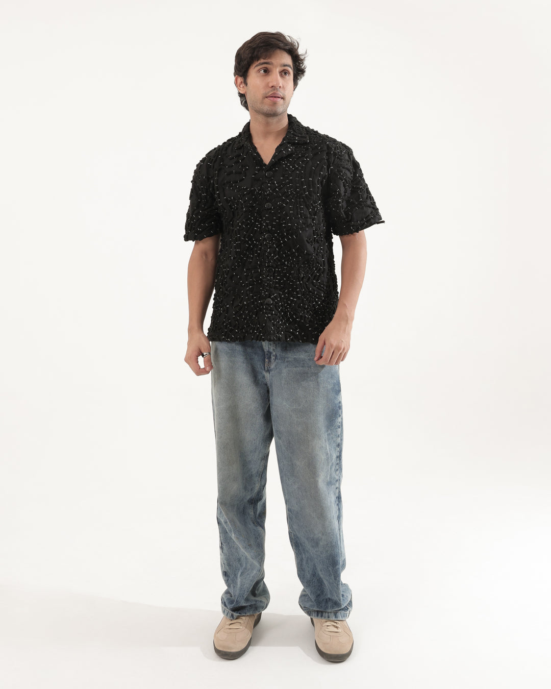 BLACK DOODLE 3D UNISEX SHIRT