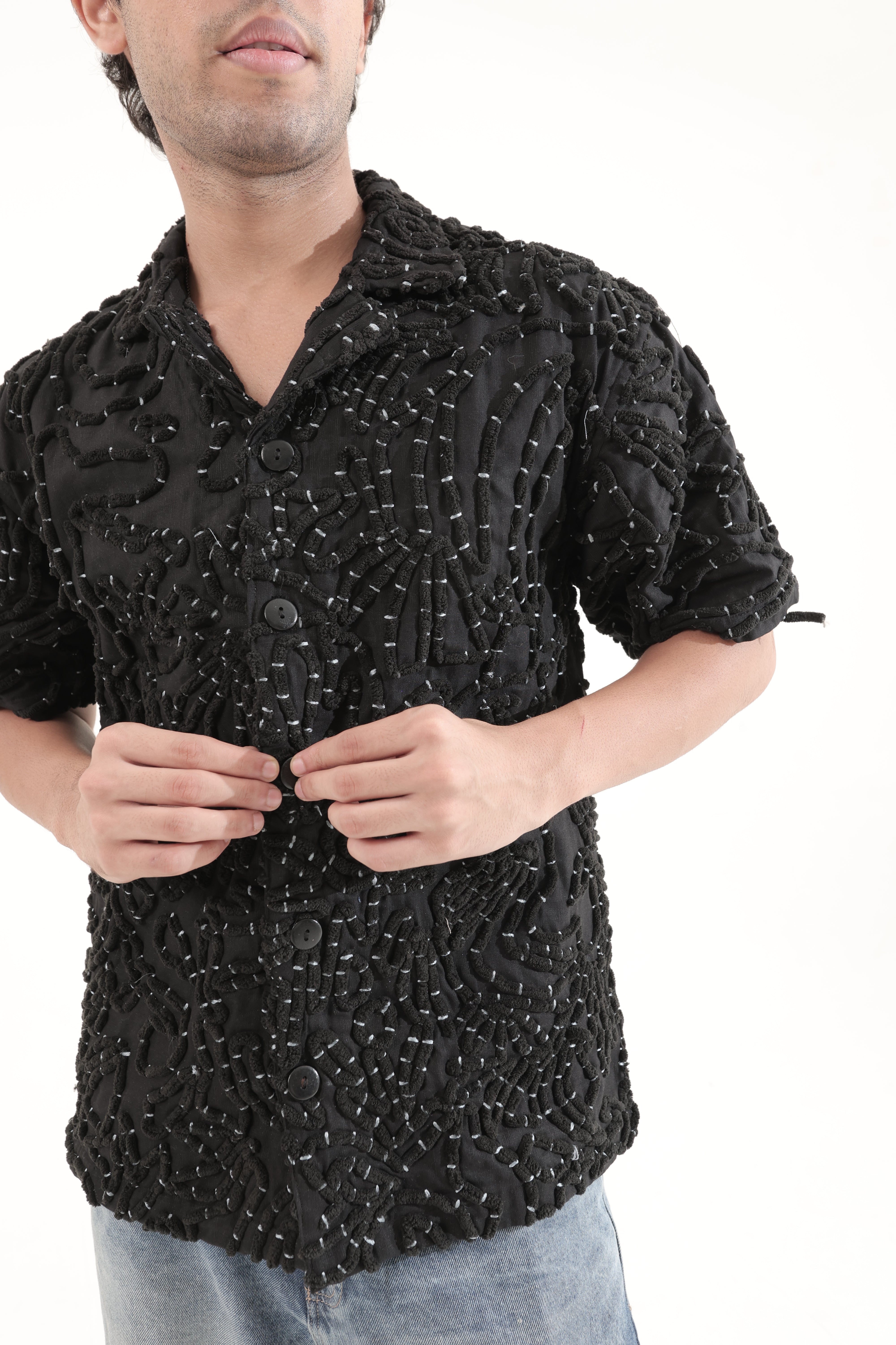 BLACK DOODLE 3D UNISEX SHIRT