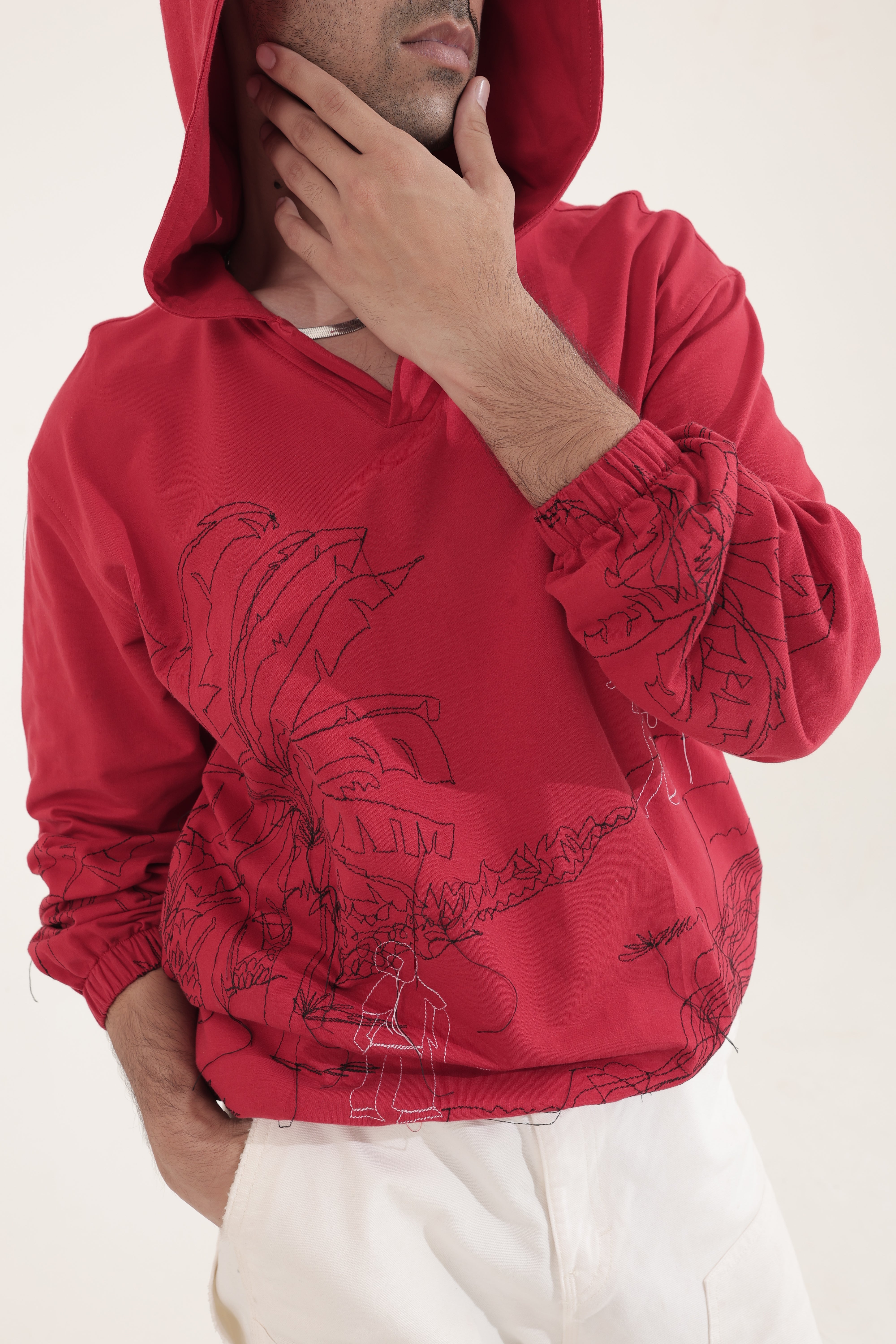 PALM RED HOODIE