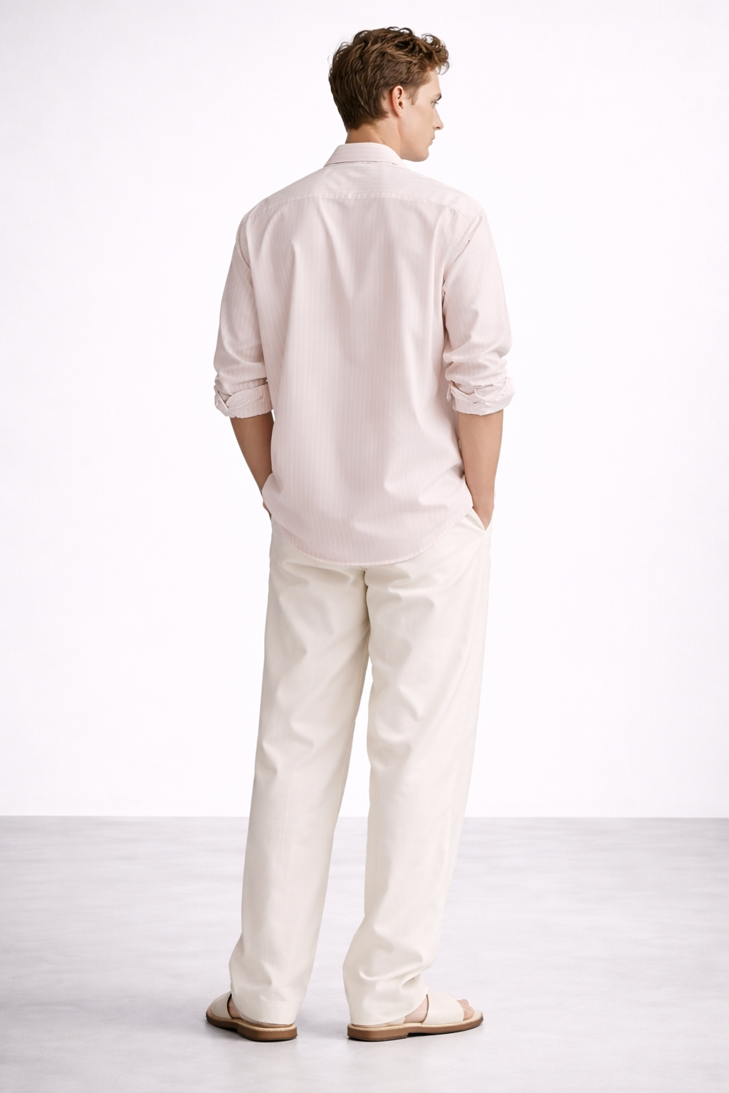 PINK STRIPED FULL SLEEVE SHIRT