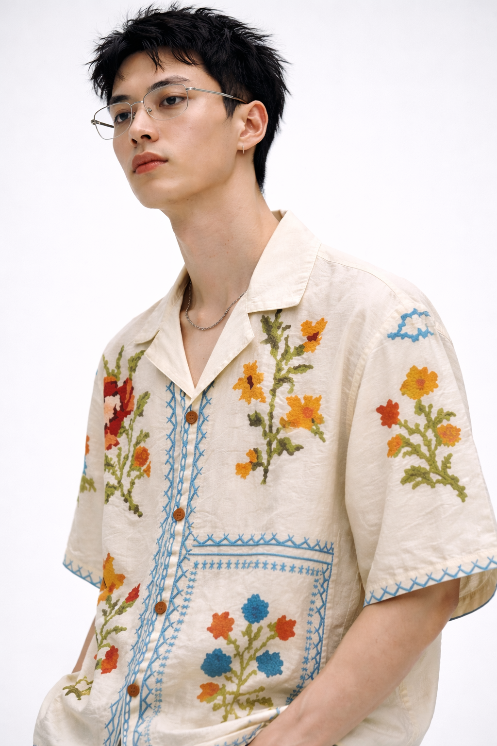 Floral Heritage crush effect shirt