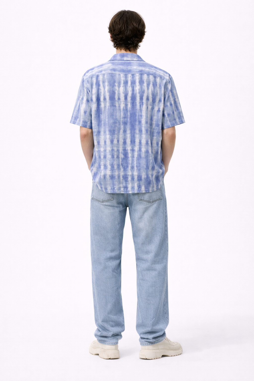 Blue Tie-Dye Casual Shirt