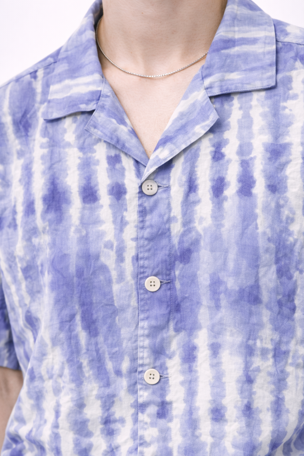 Blue Tie-Dye Casual Shirt