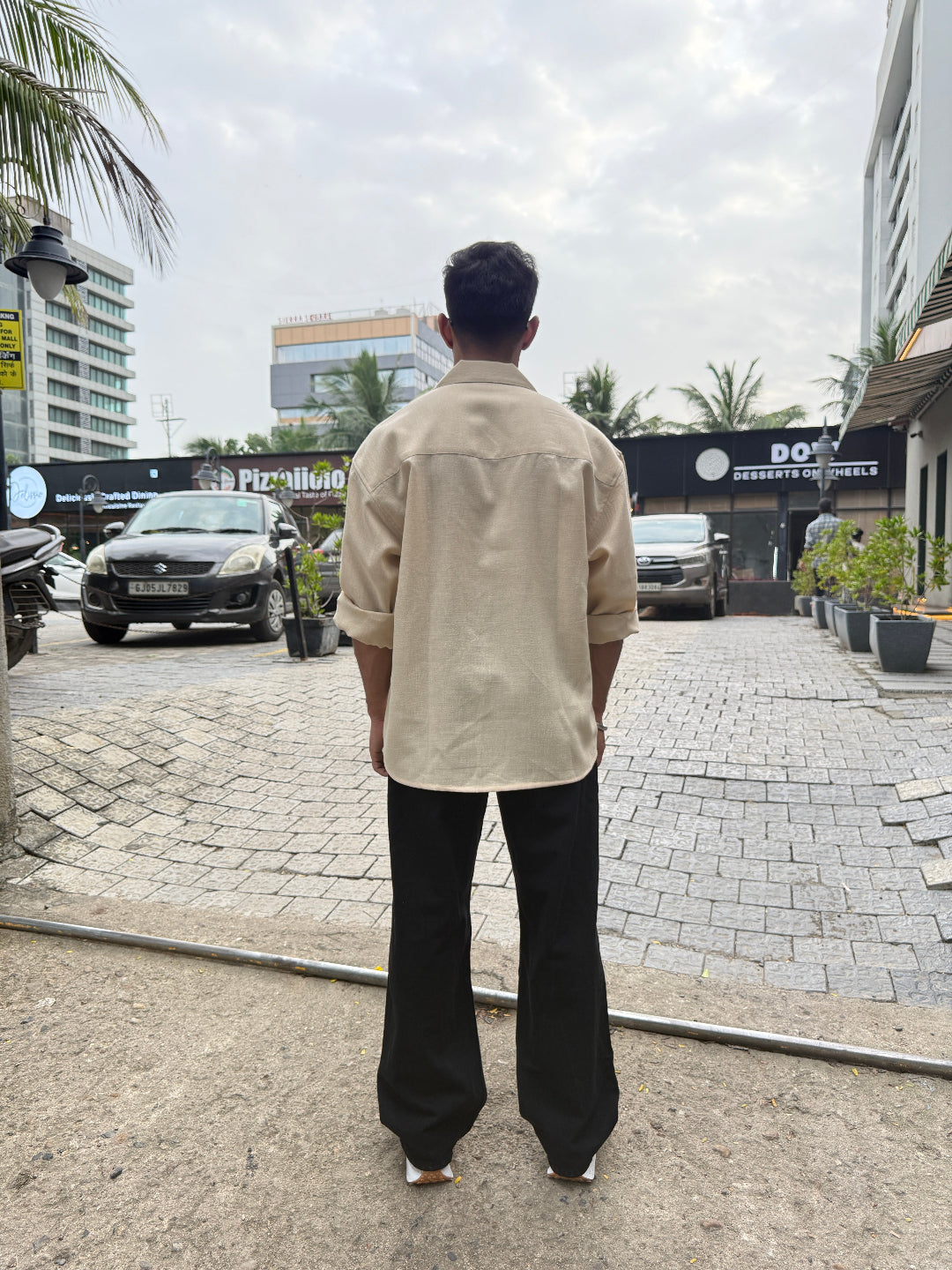 EBONY FLOWER SHIRT BEIGE