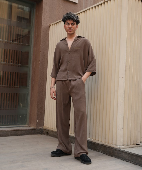 DOLMAN BROWN TEXTURED CO-ORD SET NEW EDITION
