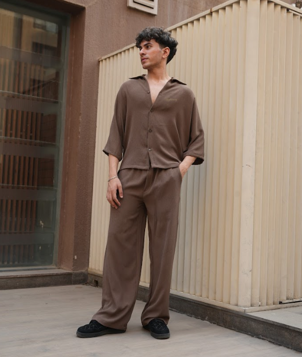 DOLMAN BROWN TEXTURED CO-ORD SET NEW EDITION